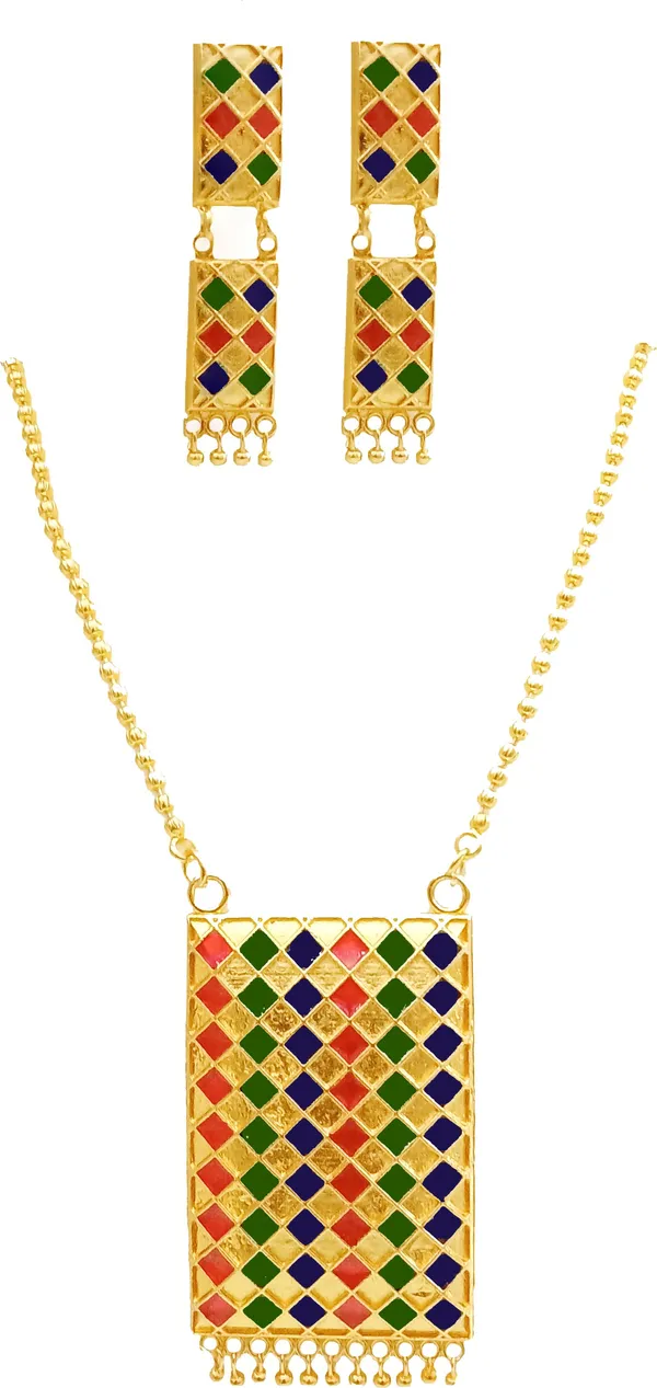 Assamese_Traditional_Multi_Colour_Biscuit_Jewellery_Set_For_Women
